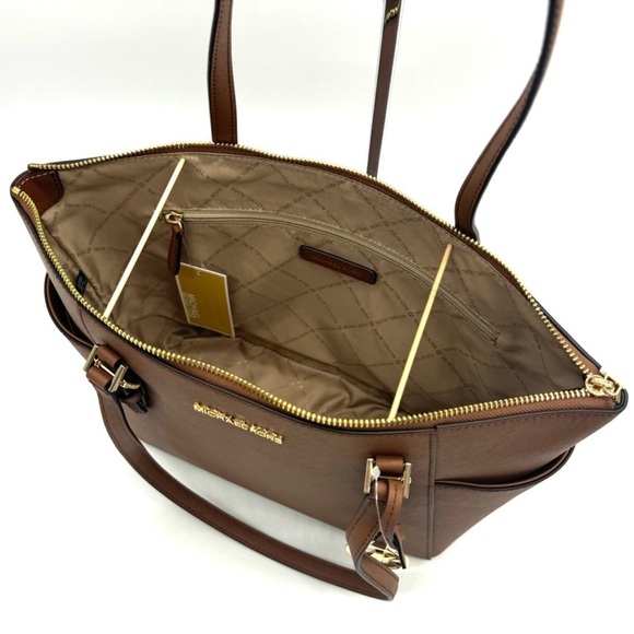 Michael Kors Large Charlotte TZ Tote Bag Luggage - Picture 9 of 11